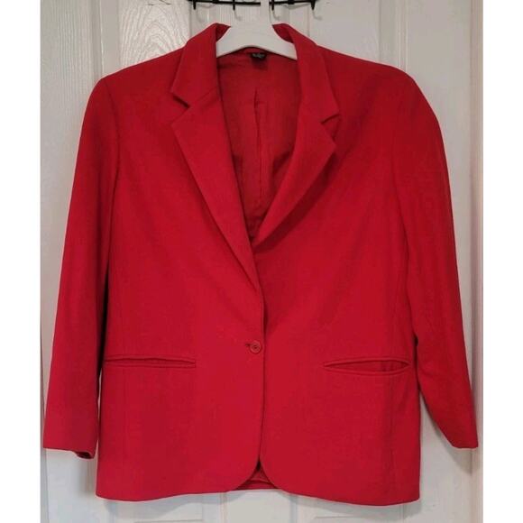 J. Crew Women's Wool Blazer Size 8 Red Wool Cashmere Blend - Picture 1 of 4